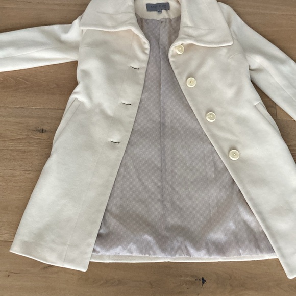 Anne Klein Cream Wool Winter  Coat - Picture 2 of 11